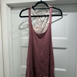 Lululemon Pink and Cream Strappy Tank Top